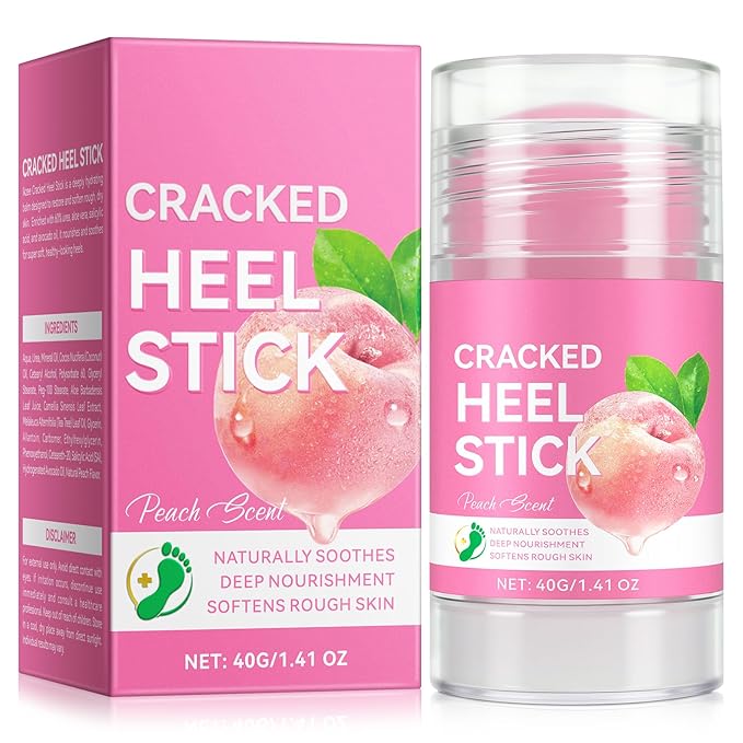 Urea Cream 60% Plus Salicylic Acid 2% Intensive Foot Repair Balm Stick for Dry Cracked/Chapped Heel/Hands Intensively Moisturization, Callus Removal/Softening/Soothing-Peach Scent|1.41 Oz/40 G