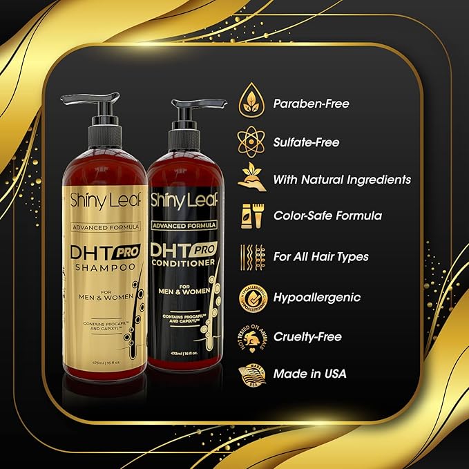 DHT Pro Shampoo and Conditioner - Advanced Formula with Procapil and Capixyl, DHT Blockers, Made In USA, Hair Loss Solution for Men and Women, Stimulates Follicles, SupportsThinning Hair