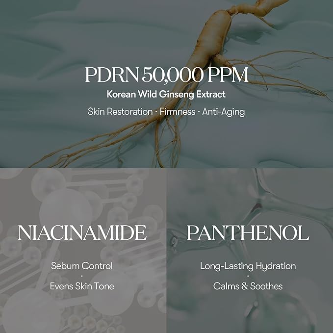 VT COSMETICS PDRN Toner, Hydrating Facial Toner with 50,000ppm Vegan PDRN, Korean Wild Ginseng, Niacinamide & Panthenol, Lightweight, Fragrance-Free, Skin Soothing, Korean Skincare (8.45 fl. oz.)