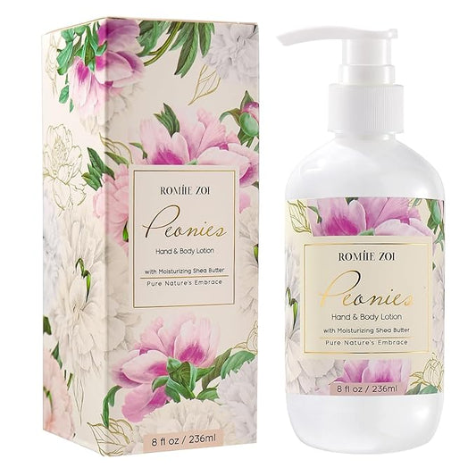ROMIIE ZOI Daily Hand & Body Lotion with Moisturizing Shea Butter - Peonies - 236 ML / 8 FL OZ