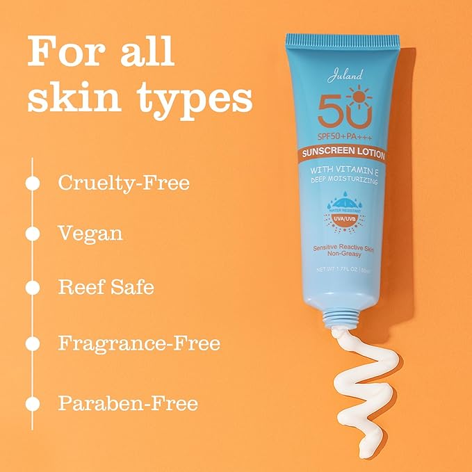 Sunscreen for Face, UV Defense Hydro Calming Sunscreen, SPF 50+, with Vitamin C, Moisturizing Daily Protection for Sensitive Skin, 1.7 Fl Oz