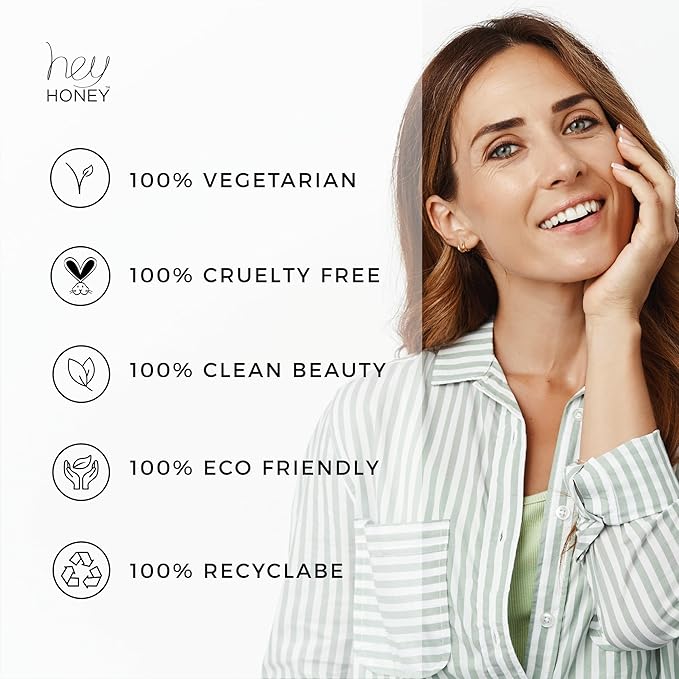 Hey Honey Skincare Relax - Instant Rosacea Relief Cream for Sensitive Skin | Calming Face Moisturizer for Facial Redness & Irritation | Dermatologist Tested, Oil-Free with Honey & Propolis | 2.2 Oz