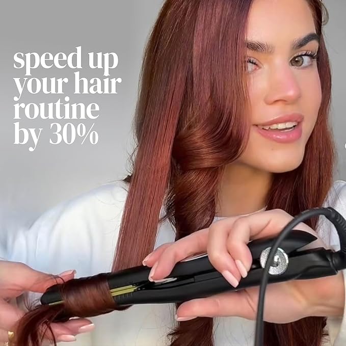 Pro Vibrating Ceramic Tourmaline Ionic Flat Iron, 1.75-inch | Fast, Frizz-Free Ceramic Hair Straightener: Easy, Gentle Glide for Waves, Curls, Smooth Hair | Professional Hair Styling Tools