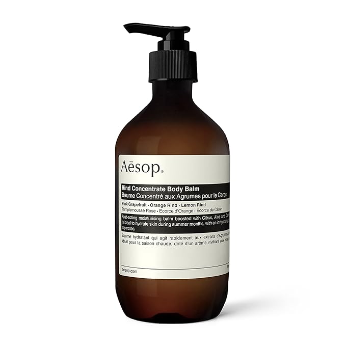 Aesop Rind Concentrate Body Balm - Lightweight, Fast-Absorbing Hydration with Pink Grapefruit, Orange Rind, Lemon Rind, Aloe Vera & Nut Oils - Bright Citrus Fresh Scent - 500 mL / 16.9 fl oz
