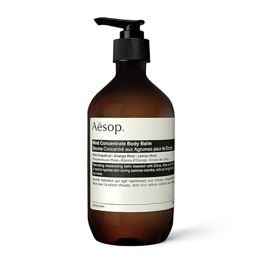 Aesop Rind Concentrate Body Balm - Lightweight, Fast-Absorbing Hydration with Pink Grapefruit, Orange Rind, Lemon Rind, Aloe Vera & Nut Oils - Bright Citrus Fresh Scent - 500 mL / 16.9 fl oz