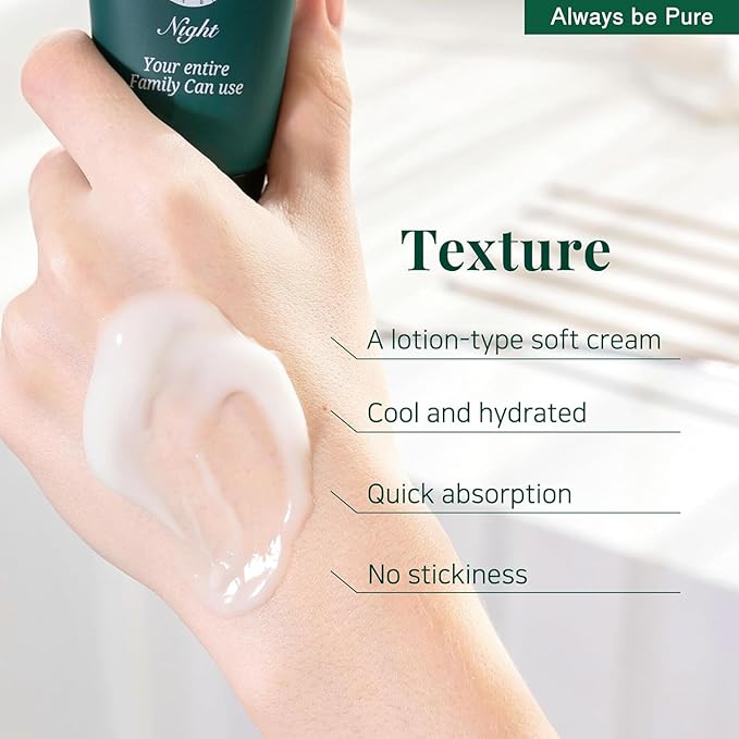 Green Tea Sleeping Mask 75ml – Rich Moisture Night Mask, Hypoallergenic, Calms Redness, Deep Hydration for Sensitive Skin, Non-Sticky Korean Skincare