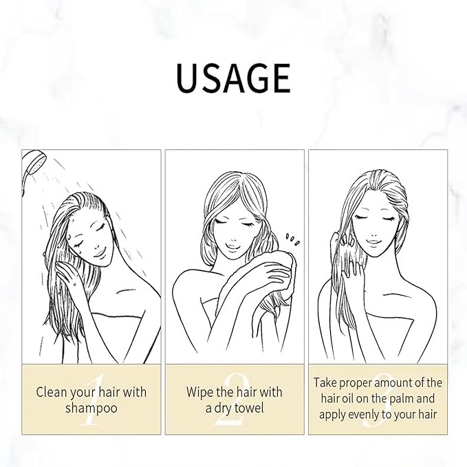 LAIKOU Moroccan Argan Hair Oil – Lightweight Leave-In Smoothing Oil for Dry, Frizzy & Damaged Hair, Anti-Frizz Shine, Split Ends Care, Heat Protection – 60ml / 2.1 fl oz