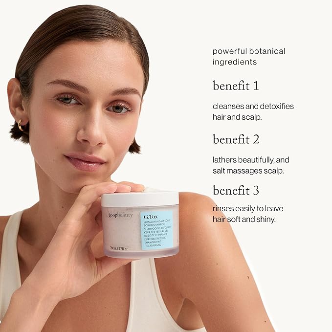 goop Beauty Scalp Scrub Shampoo | Exfoliator to Dexofiy & Purify | Himalayan Salt & Rosehip Oil | Cleanses Hair of Product Buildup | 6.7 fl oz