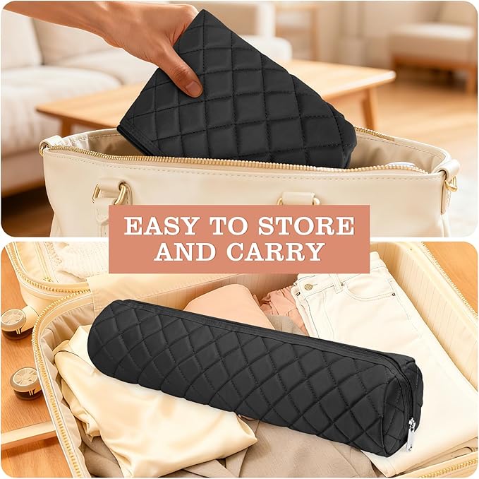 Large Hot Hair Tools Organizer Bag Portable Travel Heat Resistant Storage Case Pouch for Curling Irons, Flat Irons, Hair Straighteners and Styling Tools(17.7" x 3.9")