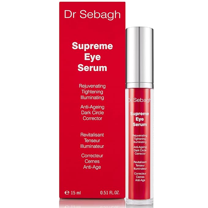 Dr Sebagh Supreme Eye Serum (0.5 fl oz) - Advanced Roll-On Formula - Designed to Aid Smoother Younger & Firmer-Looking Skin - Helps Reduce Puffiness Circles Fine Lines & Wrinkles - Boosts Elasticity
