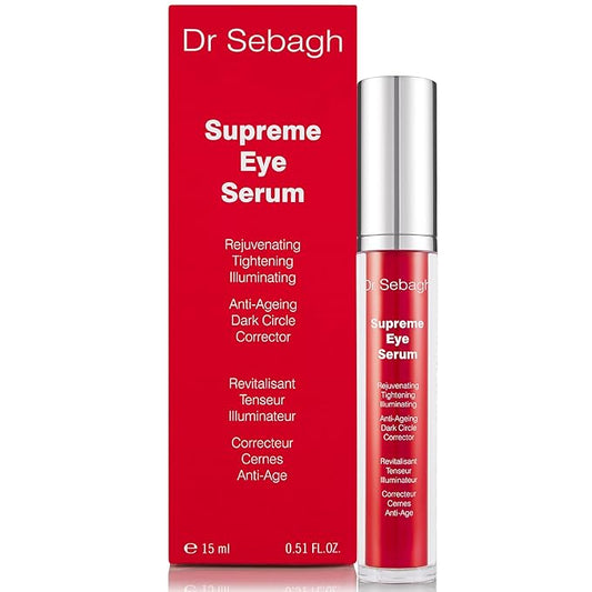 Dr Sebagh Supreme Eye Serum (0.5 fl oz) - Advanced Roll-On Formula - Designed to Aid Smoother Younger & Firmer-Looking Skin - Helps Reduce Puffiness Circles Fine Lines & Wrinkles - Boosts Elasticity