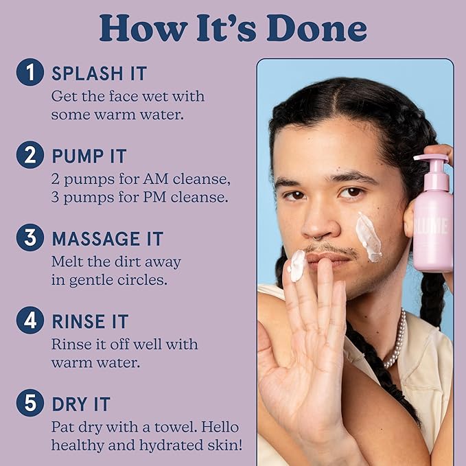 Blume Daydreamer Hydrating Face Wash for Women & Men - Gentle Facial Cleanser Enriched with Chamomile & Lavender to Soothe Skin - Non-Stripping Cream Face Cleanser for Sensitive Skin (4 oz)