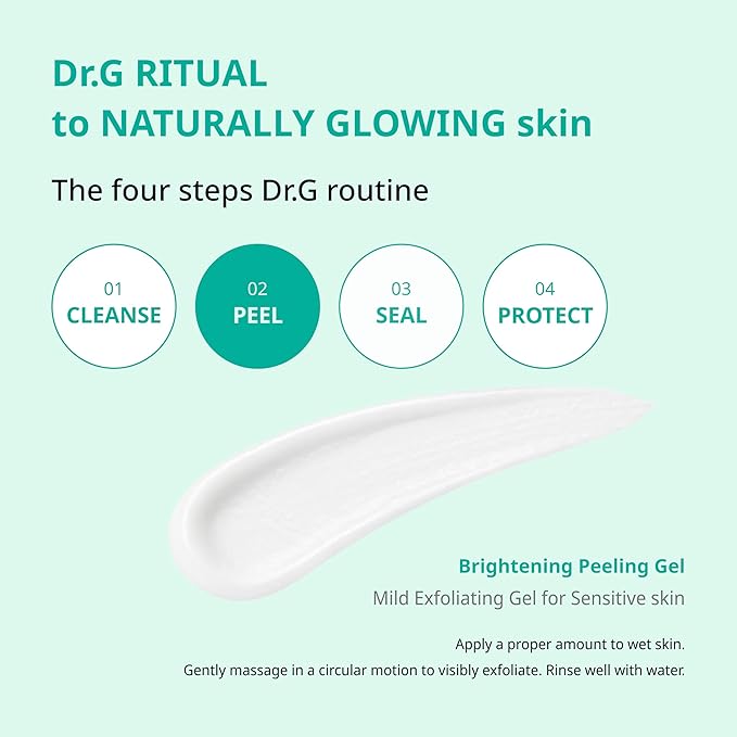Dr.G Korean Derma Peeling Gel, 120ml - Facial Peeling Gel For Face, Exfoliating Gel For Face, Face Exfoliator, Korean Skin Care, Korean Skincare, Korean Beauty Products, Kbeauty, K Beauty Skincare
