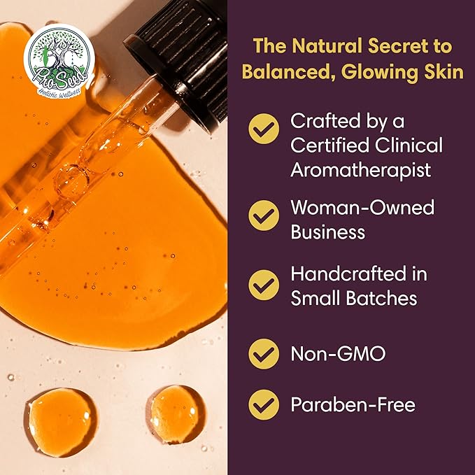 LETHE Vegan Botanical Face Serum – Vitamin C & 50 Natural Extracts & Essential Oils – Improves Skin Tone, Firmness & Smoothness – Natural Skincare for Dark Spots & Uneven Skin Tone – 1oz