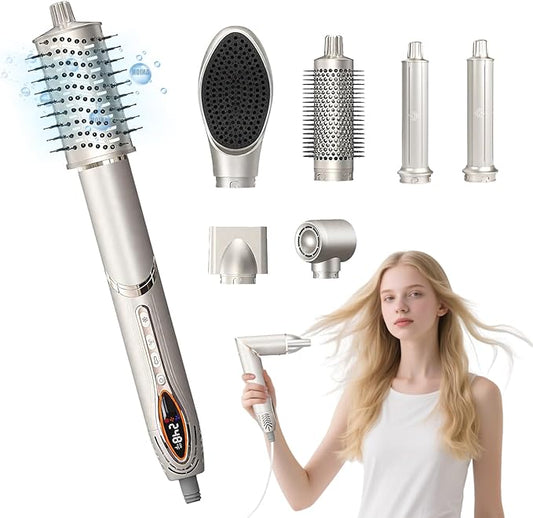 Air Wrap Hair Dryer Styling Brushes - 7 in 1 Multi Styler Drying System, 200 Million Negative Ions, Professional Blow Dryer Brush for Curling Volumizing Straightening Styling