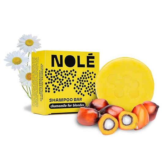 NOLE CARE Sustainable Bar Shampoo with Chamomile & Batana Oil, for Blonde Hair (3 oz) - PH Balanced, Rice Protein Based Shampoo, Sulfate-Free, Plastic-Free