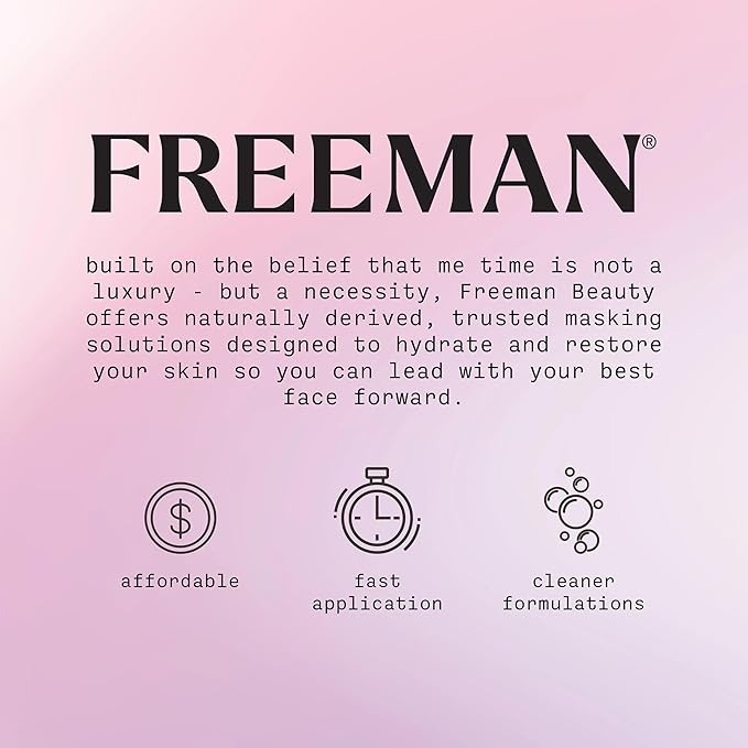 Freeman Exotic Blends Facial Mask 4 Piece Set, Peel-Off & Jelly Masks, Cleansing, Pore-Clearing & Hydrating Facial Masks, For All Skin Types, Includes Silicone Mask Brush, Vegan & Cruelty-Free