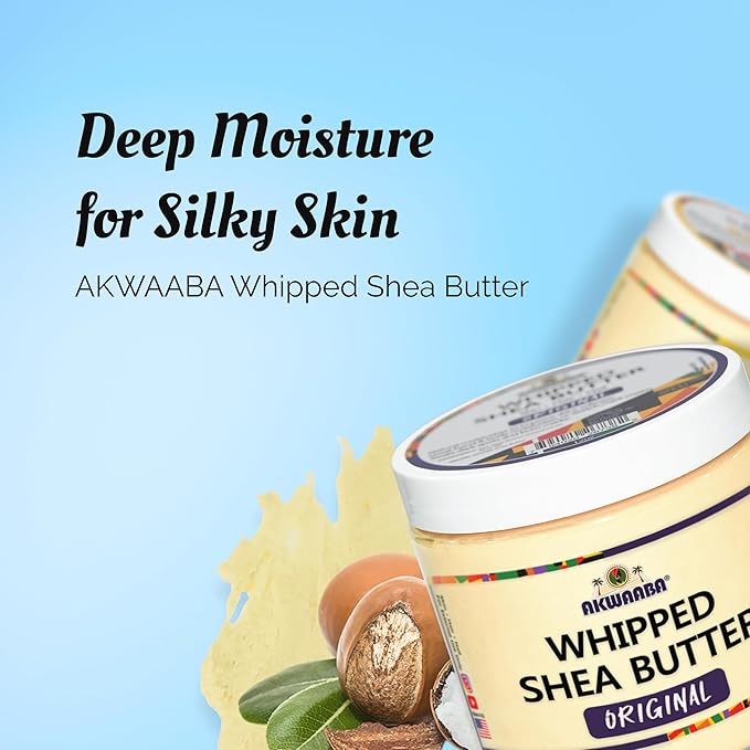 AKWAABA Whipped Shea Butter (Creamy Coconut) - Nourishes, Moisturizes & Soothes | Pure Shea Butter | No Dyes & Parabens | 12 oz / 340 g