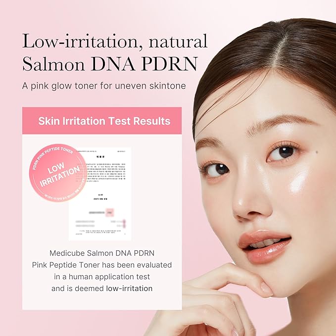 medicube Salmon DNA PDRN Pink CICA Soothing Toner I Pink Glow Toner for Skin Boosting, Soothing and Calming, Uneven Skin Tone, Peptide & Niacinamide, Korean Skin Care (250ml / 8.45 fl. oz.)