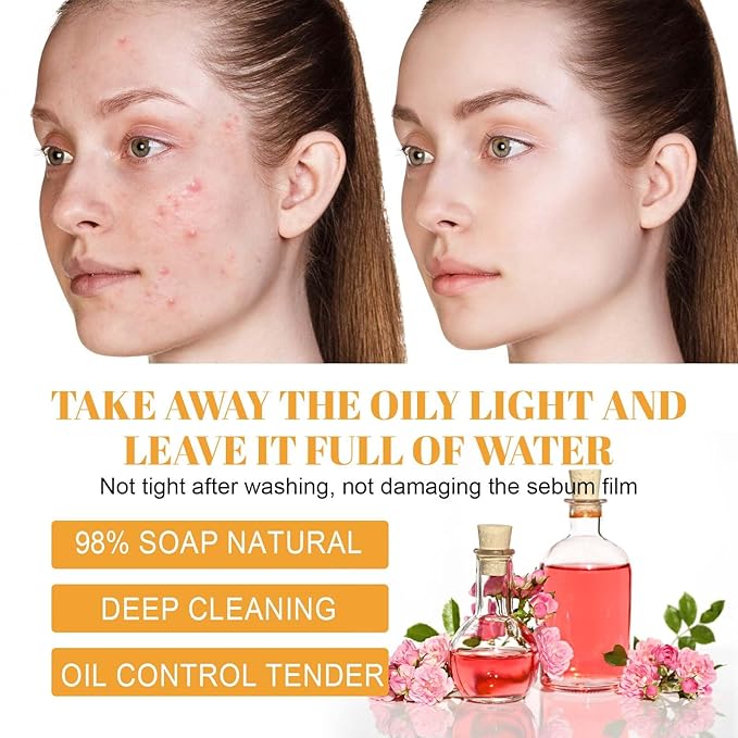 Turmeric Glow Wash Face Wash With Brush, Deep Cleansing Scrub Exfoliating Turmeric Foaming Facial Cleanser For All Skin. (100ml)