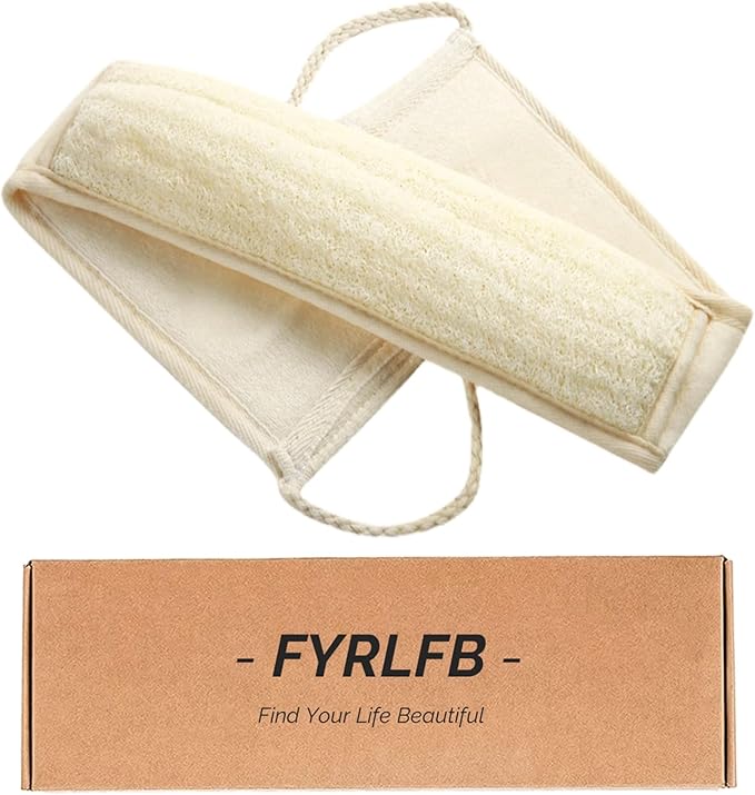 Natural Loofah Exfoliating Body Scrubber for Men and Women, Loofah Sponge Pads & Body Sponges Scrubber, Luffa Sponge to Clean & Relax Your Body Deeply (1 Pack)