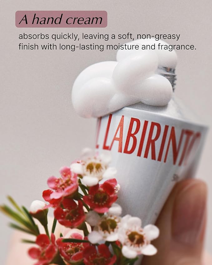 VINOIR Decanting Hand Cream IL LABIRINTO - Long Lasting Perfumed Hand Moisturizer for Rough Skin - Soft & Smooth Hands - Black Cherry, Iris and Cinnamon Scent, 1.7oz.