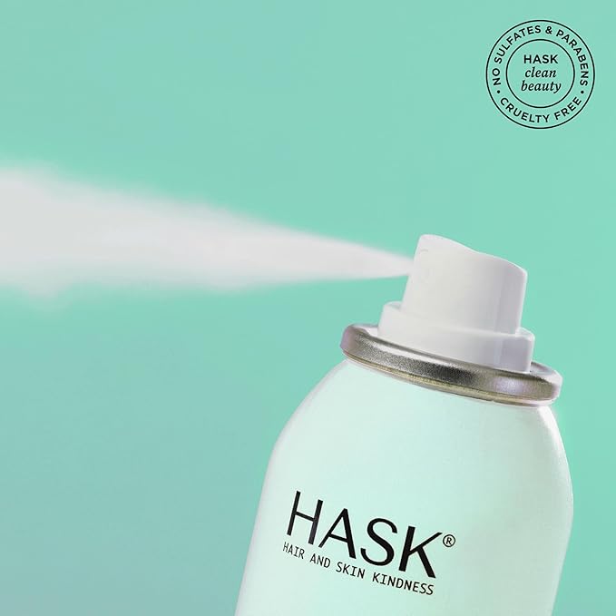 HASK Dry Shampoo Duo (4.3oz-Qty 2) & Deep Conditioner Packette, Aluminum-Free, Sulfate-Free, Paraben-Free, Color Safe, for All Hair Types (Tea Tree)