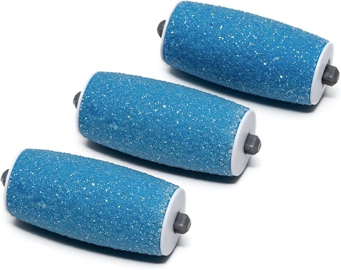 Own Harmony Extra Coarse 3 Refill Rollers Best Fit for Electric Callus Remover CR900 - Foot Care for Healthy Feet - Pedicure File Tools - Replacement 3 Pack Extra Coarse (Blue)