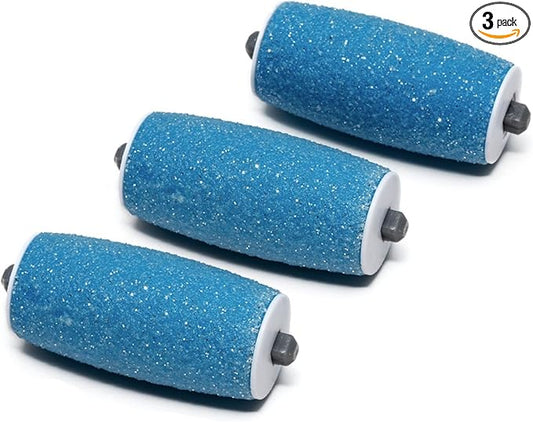 Own Harmony Refill Rollers Best Fit for Electric Callus Remover CR900 - Foot Care for Healthy Feet - Pedicure File Tools - Replacement 3 Pack (Regular Coarse, Blue)