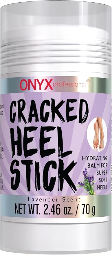 Onyx Professional Cracked Heel Repair Balm Stick, Lavender Scent, 1 Pack - Dry Heels Dry Cracked Feet Treatment, Moisturizing Heel Balm Rolls On, No Mess Like Foot Cream or Foot Lotion