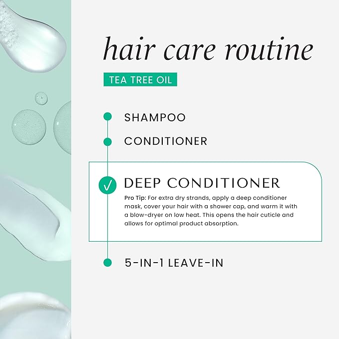 HASK Dry Shampoo Duo (4.3oz-Qty 2) & Deep Conditioner Packette, Aluminum-Free, Sulfate-Free, Paraben-Free, Color Safe, for All Hair Types (Tea Tree)