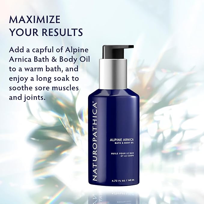 Naturopathica Alpine Arnica Bath & Body Oil, Daily Body Oil to Support Joint and Sore Muscle Relief, Soothing Body Moisturizer for Men and Women, 4.7 fl oz