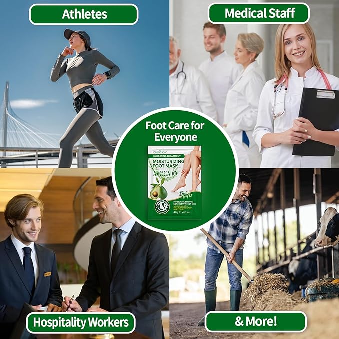 Moisturizing Foot Mask 5 Pack,Hydrating Foot Masks for Dry Cracked Feet,Moisturizing Socks Dry Skin Moisturizer for Soft and Smooth Touch Feet,Foot Care Spa Gifts for Women Men Stocking Stuffers