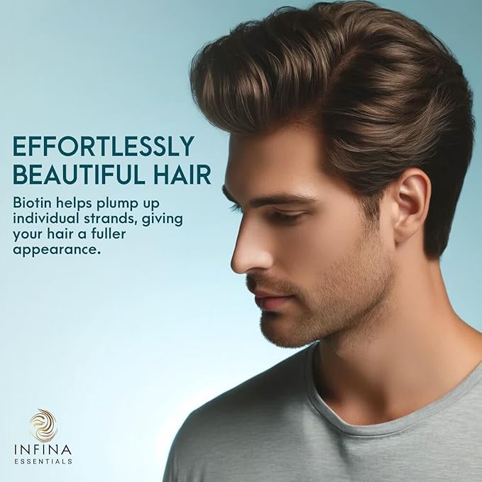 Biotin 2-in-1 Shampoo and Conditioner for Men & Women – Hair Thickening & Strengthening Shampoo with Saw Palmetto, Keratin, Caffeine & Vitamin E – Convenient Daily Use – 16 fl oz