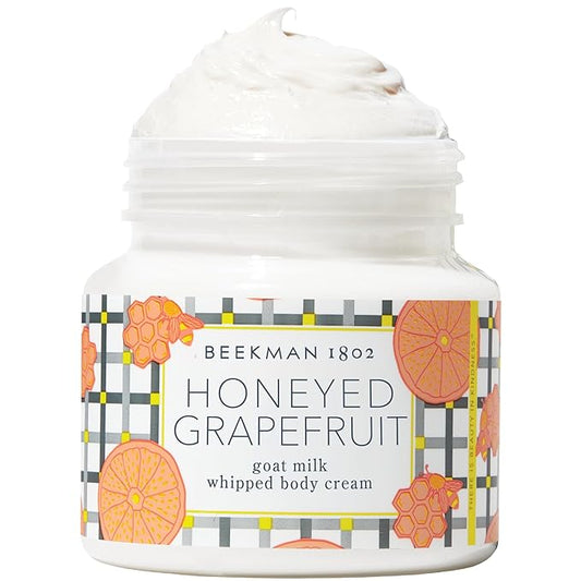 Beekman 1802 Whipped Body Cream – Moisturizes & Softens Skin with Goat Milk, Mango Seed Butter & Vitamin E – 8 oz – Honeyed Grapefruit