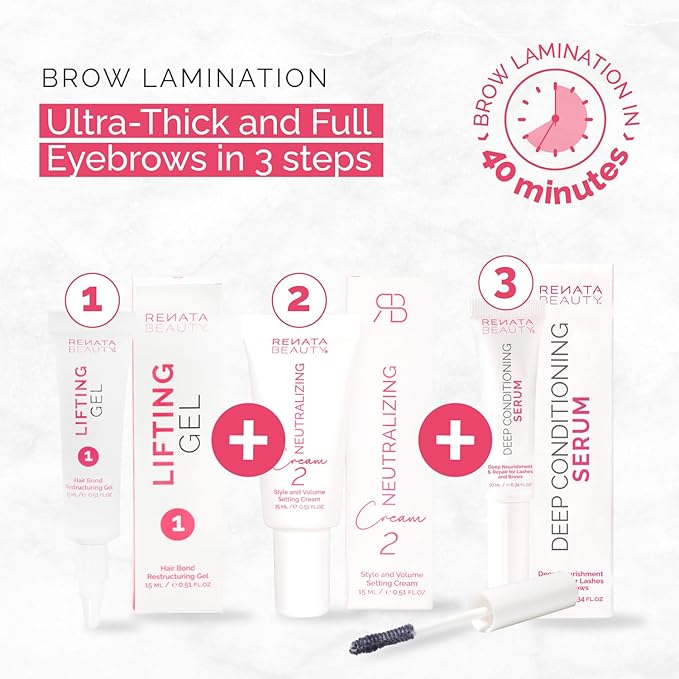 RB RENATA BEAUTY Lash and Brow Conditioner Serum – Regenerating & Repairing Serum – Deep Conditioning Eyebrow & Eyelash Conditioner for post-Lamination and Lash Lift Aftercare and Daily Care
