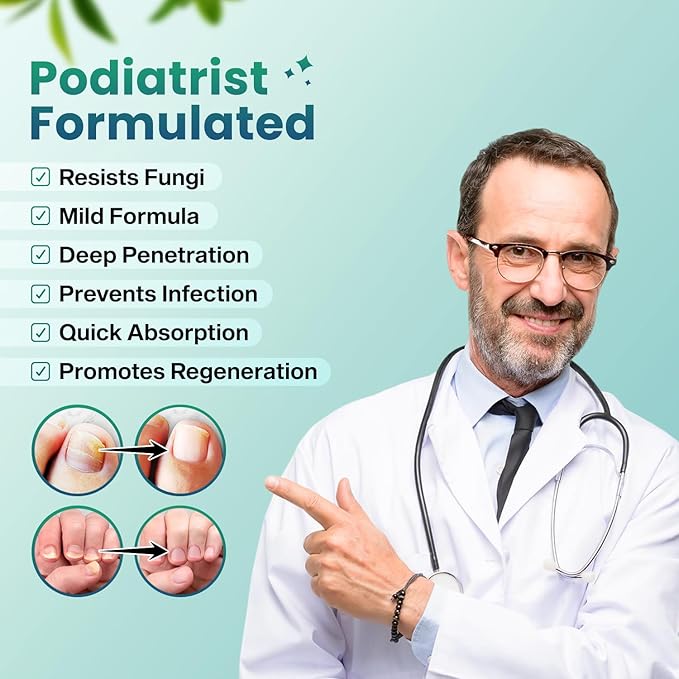 Foot Cure Toenail Fungus Treatment Extra Strength – Athletes Foot Treatment for Toenails, Restorative Nail Repair for Damaged Nails, Toenail Softener with Tea Tree Oil & Oregano Oil - Made in USA