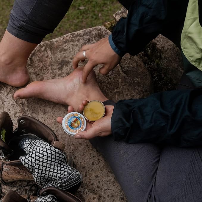 Badger Foot Balm, 100% Organic Foot Cream for Dry Cracked Heels and Feet, Fast Acting Foot Care for Women & Men, All-Natural Cracked Heel Treatment, .75 oz Tin, 2-Pack