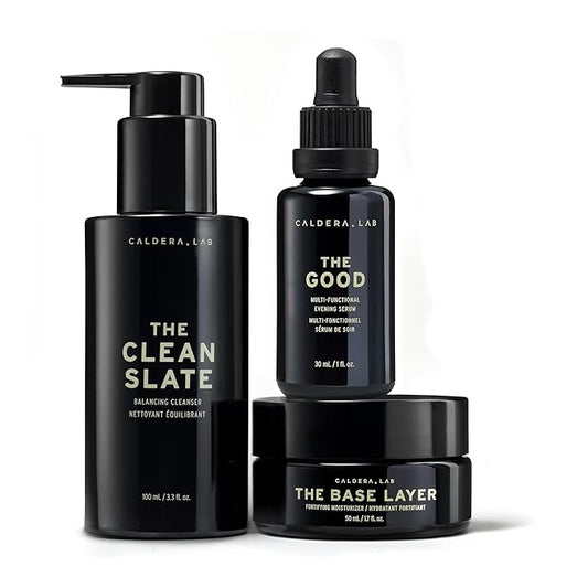 Caldera + Lab The Regimen, Vegan Skin Care Bundle: Gentle Foaming Cleanser, Ultra-Hydrating Moisturizer & Multi-Functional Facial Serum – MADE SAFE Certified