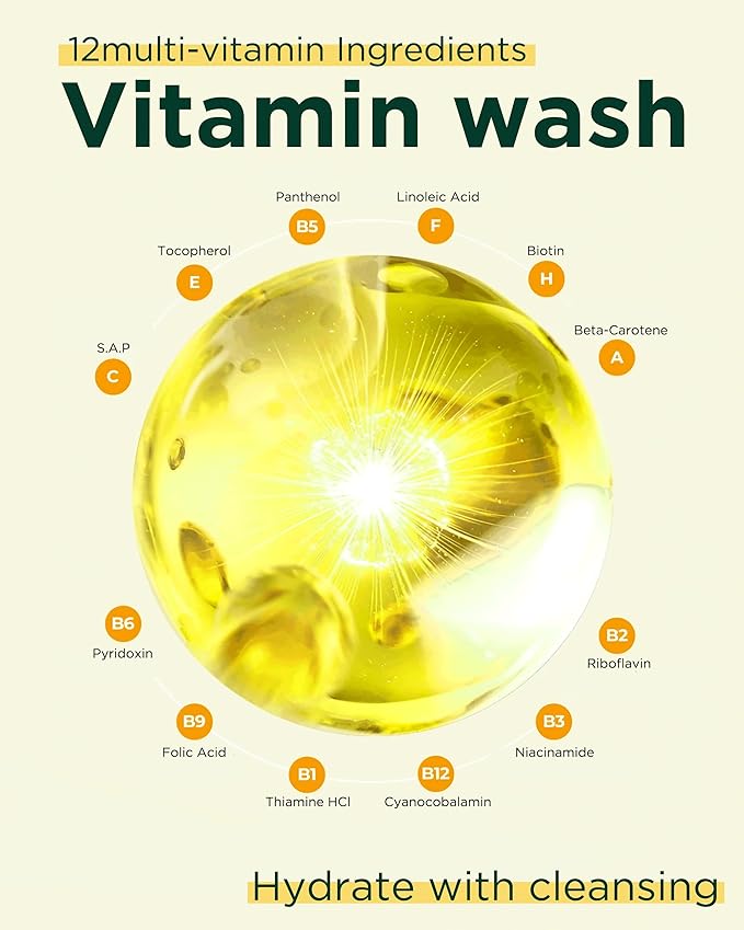 EASYDEW DW-EGF Multi Vita Ampoule Cleanser – Hypoallergenic Face Wash for Sensitive Skin with High-Concentration EGF Peptide, Multi-Vitamins and Hyaluronic Acid - Ampoule to Bubble Foam, 6.76 fl.oz.