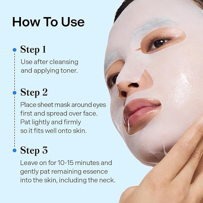Torriden DIVE IN Hyaluronic Acid Facial Mask (10 sheets) | Deep Hydration Korean Face Sheet Mask | Panthenol & Allantoin | Great Holiday & Christmas Gift Stocking Stuffer