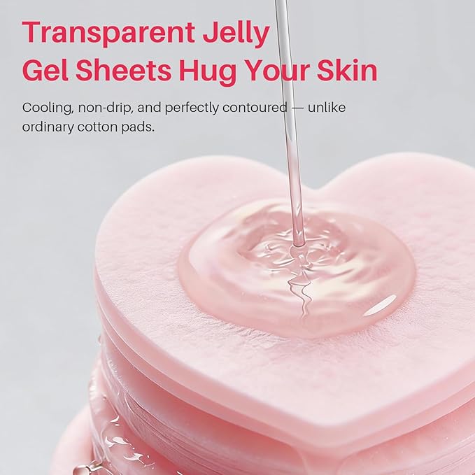 PDRN Collagen Gel Toner Pads with Salmon DNA, Pore Tightening, Skin Plumping Sheets for Elasticity, Hydration & Sensitive Skin, Natural-Inspired Soothing Mask for Teens, 70 Count