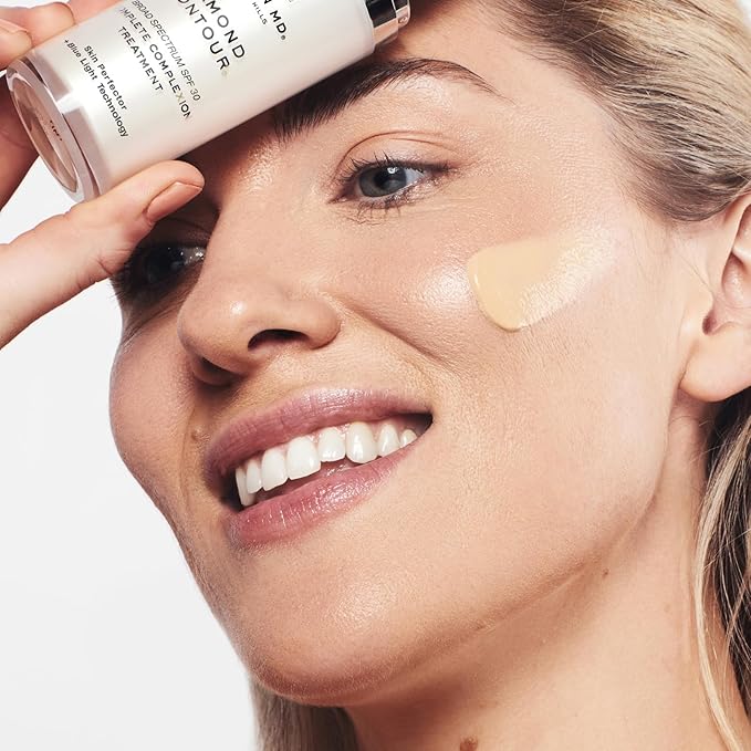 Kaplan MD Diamond Contour Broad Spectrum SPF 30 - Complete Complexion Treatment, Hydrating Sheer Coverage, UVA/UVB & Blue Light Protection, Fragrance-Free, Light Tinted Sunscreen for Face