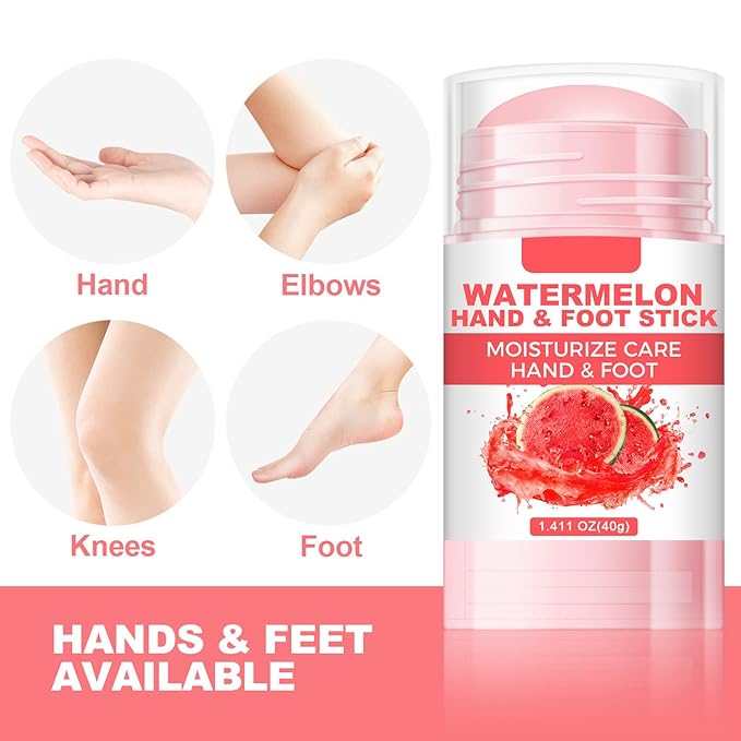 60% Urea Cream Foot Hand Cream Stick for Cracked Hands Elbows Feet Knees, Balm for Dry & Dead Skin, Hydrates & Nourish Foot Care for Women & Men, Watermelon Scent, 1.41 oz