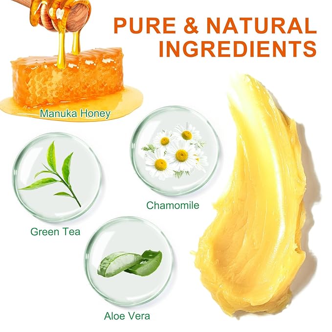 Manuka Honey Cracked Heel Treatment Balm Stick, Dry & Cracked Foot Repair for Intensively & Deeply Moisturizing & Hydrating, Soothing, with Shea Butter, Chamomile|1.41 Oz/40 G