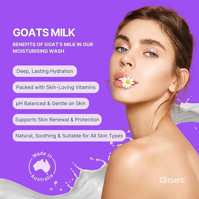 Goat Milk Soap Moisturizing Body Wash Value Duo Pack 16.9 oz - Body Wash to Revive your Skin - Argan Oil