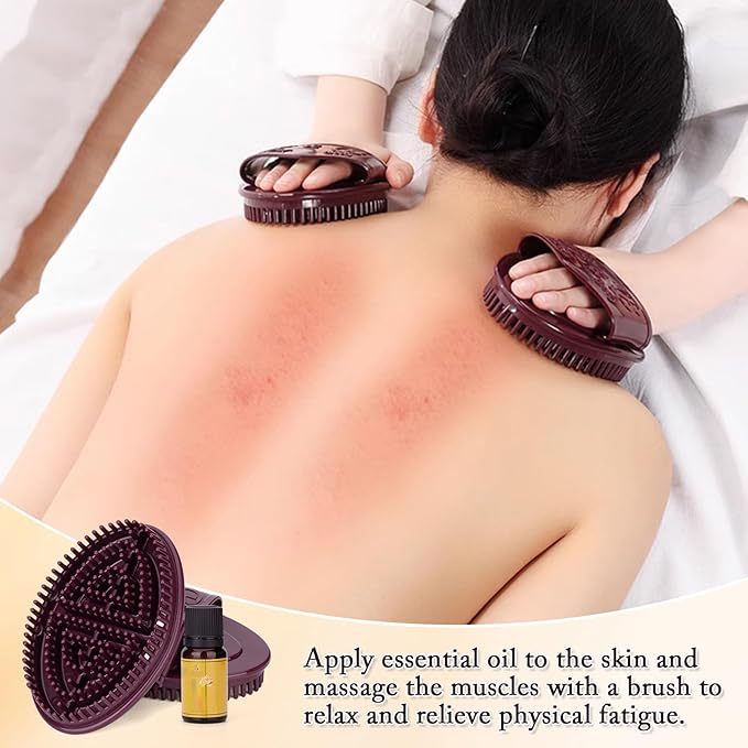 2 PCS Meridian Massage Brush, Meridian Brush for Belly, Stomach, Beauty Salon Professional Custom Massage Comb, Full Body Relaxation Comb Tools