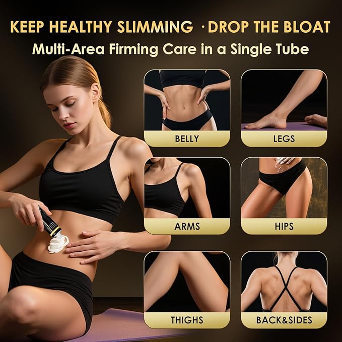 B Flat Belly Firming Cream - Premium Skin Tightening Cream for Stomach，Thighs & Butt， Skin Smoothing Moisturizer for Women and men, 4.02 fl oz