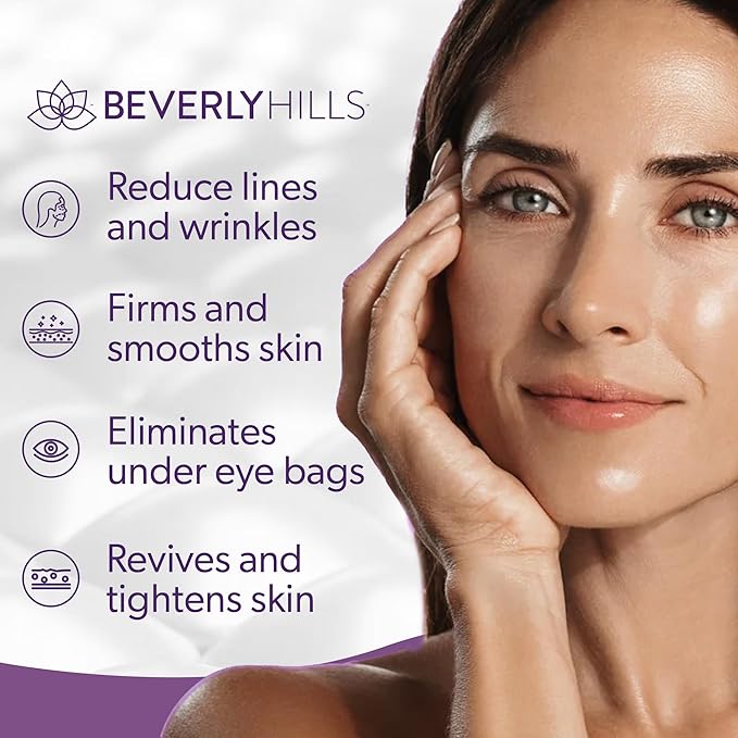 Beverly Hills V-Lift Instant Eye Lift and Eye Tuck Bee Venom Serum for Puffy Eyes, Dark Circles, Wrinkles, and Under Eye Bags Treatment for Women and Men | 30mL (120 Day Supply)