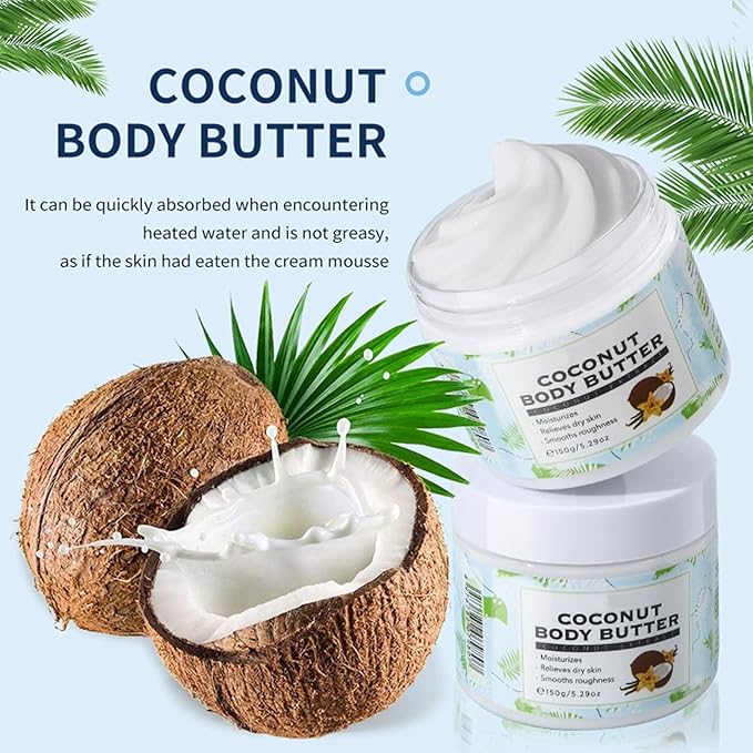 Body Lotion - Coconut Oil Formula Moisturizing Cream for Dry Skin,Deeply Moisturizes,Softens Skin,Coconut Oil for Face,Hands,Feet,Suitable for All Skin Types 5.29 oz